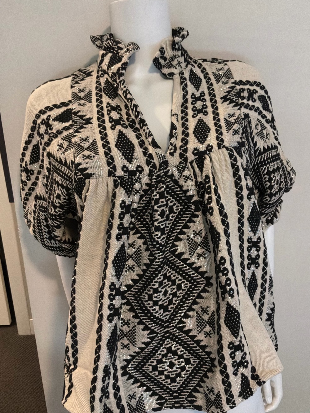 Never A Wallflower Embroidered High Neck Top - NEW!